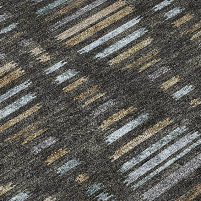 Addison Chantille ACN2027 Stripes Machine Made Transitional Coffee Rug