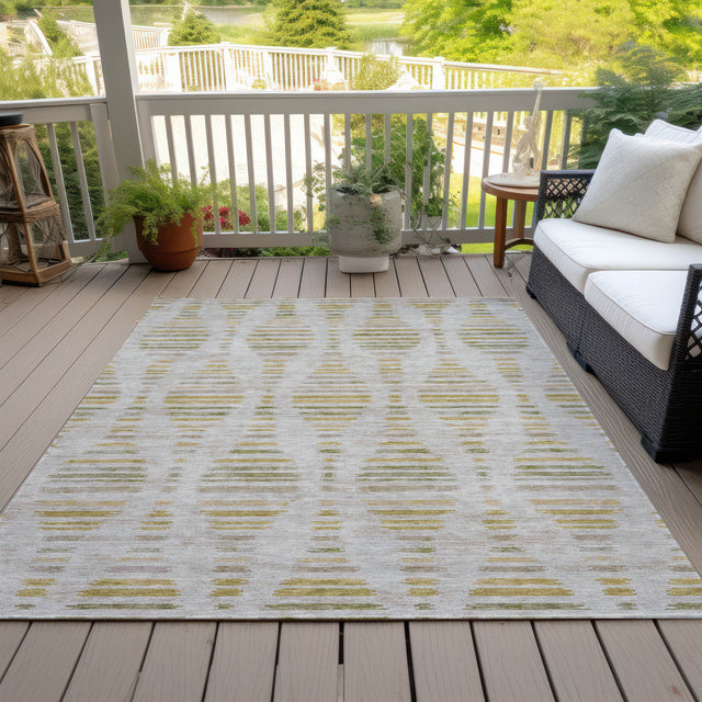 Addison Chantille ACN2027 Stripes Machine Made Transitional Ivory Rug