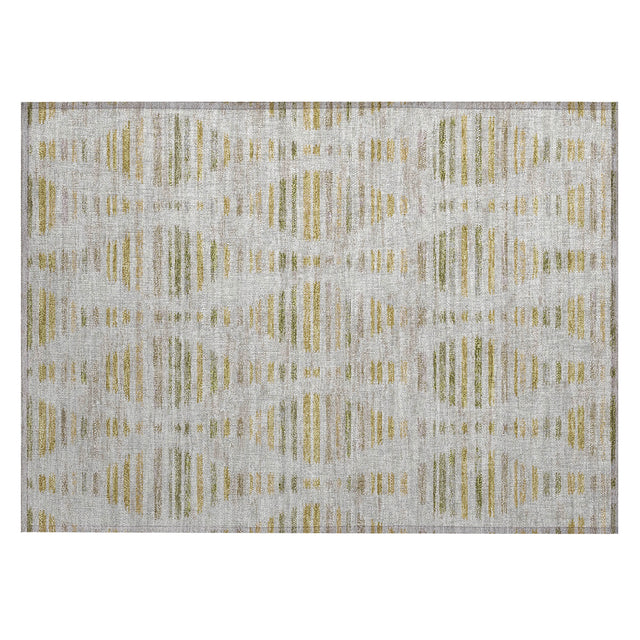 Addison Chantille ACN2027 Stripes Machine Made Transitional Ivory Rug