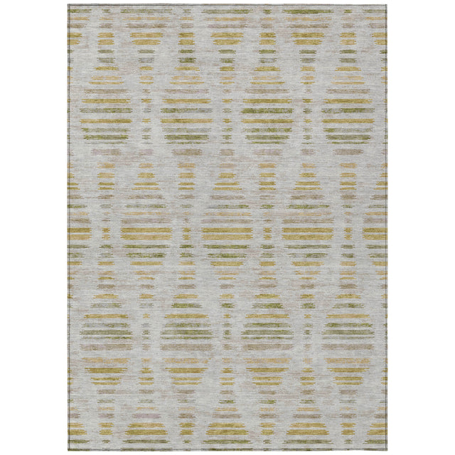 Addison Chantille ACN2027 Stripes Machine Made Transitional Ivory Rug