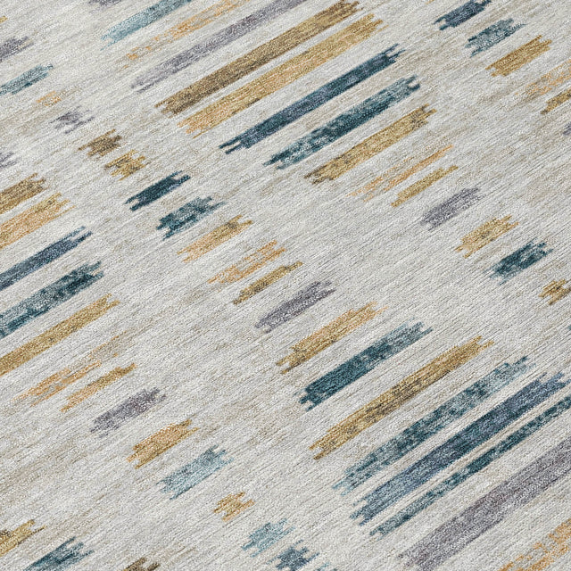 Addison Chantille ACN2027 Stripes Machine Made Transitional Linen Rug