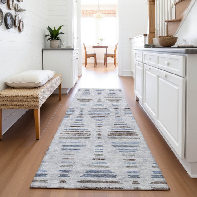 Addison Chantille ACN2027 Stripes Machine Made Transitional Putty Rug