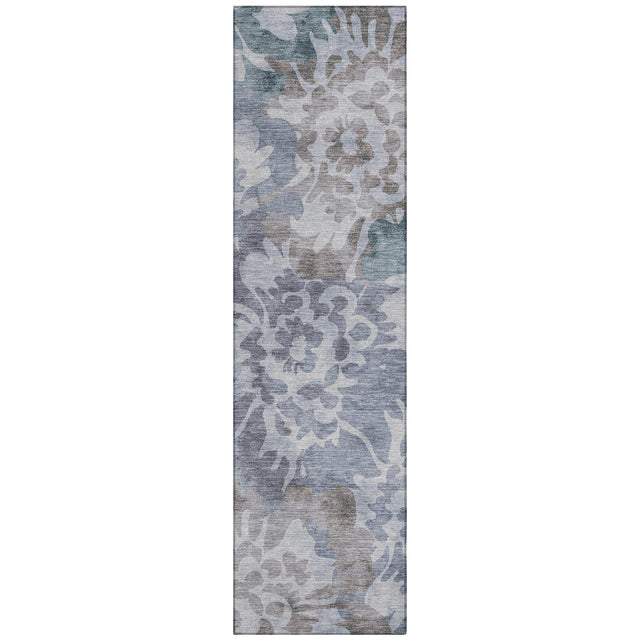 Addison Chantille ACN2028 Floral Machine Made Transitional Blue Rug