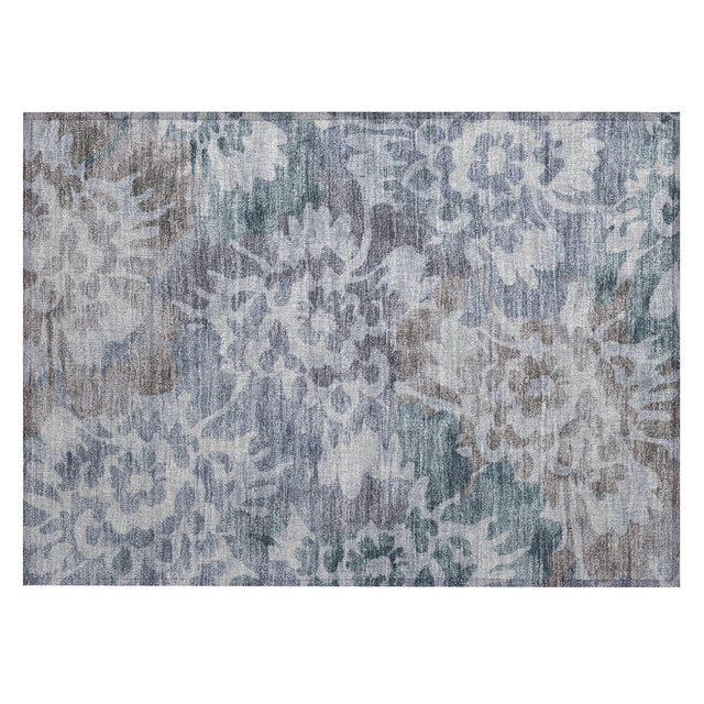 Addison Chantille ACN2028 Floral Machine Made Transitional Blue Rug