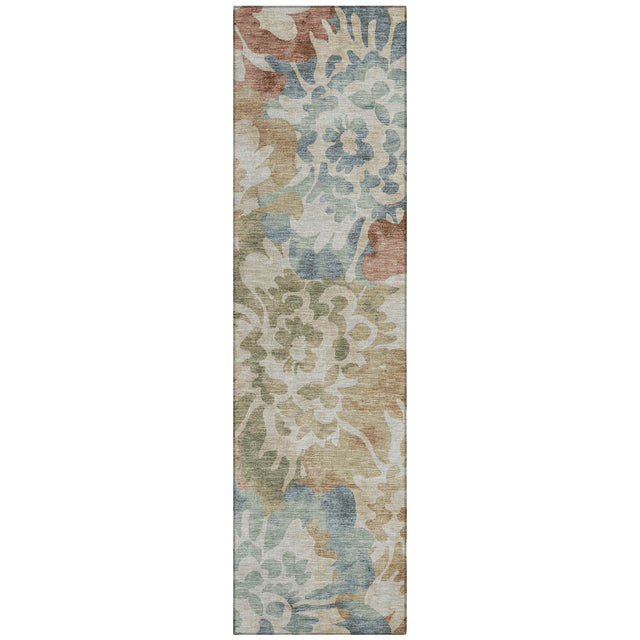 Addison Chantille ACN2028 Floral Machine Made Transitional Paprika Rug