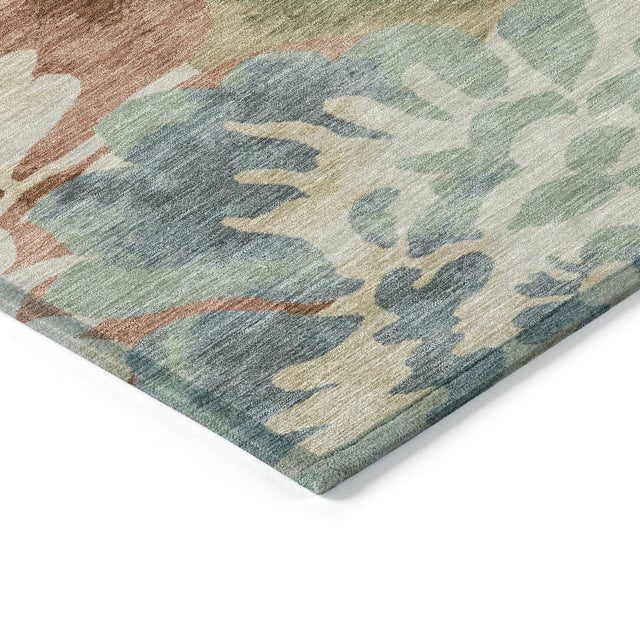 Addison Chantille ACN2028 Floral Machine Made Transitional Paprika Rug