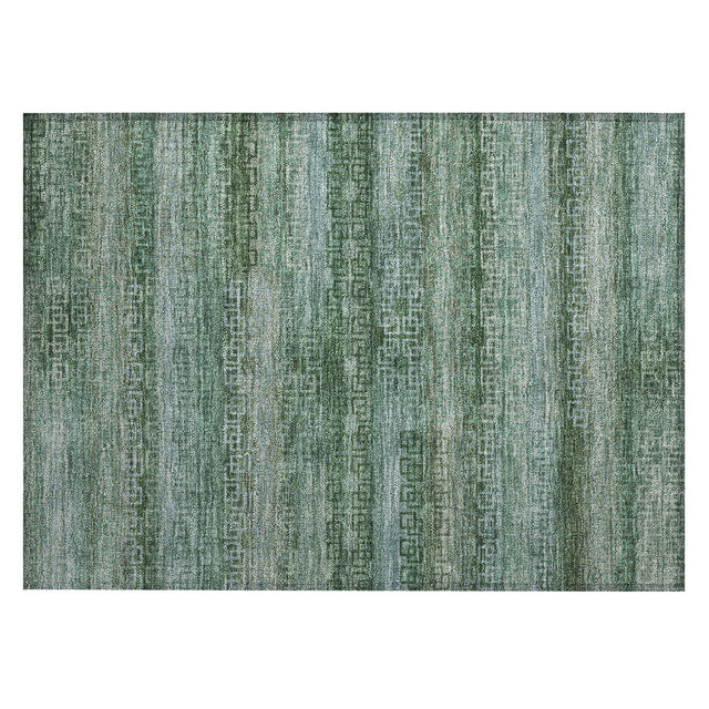 Addison Chantille ACN2029 Stripes Machine Made Transitional Aloe Rug