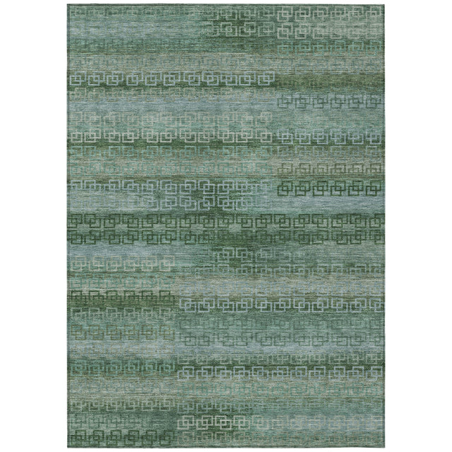 Addison Chantille ACN2029 Stripes Machine Made Transitional Aloe Rug