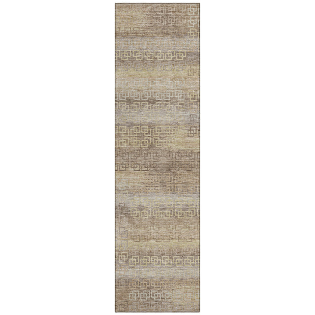 Addison Chantille ACN2029 Stripes Machine Made Transitional Beige Rug