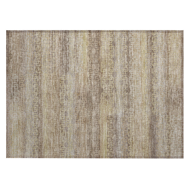 Addison Chantille ACN2029 Stripes Machine Made Transitional Beige Rug