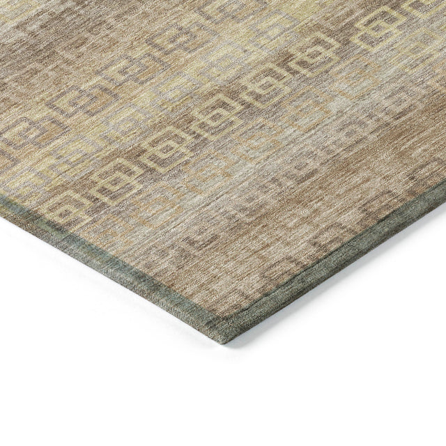 Addison Chantille ACN2029 Stripes Machine Made Transitional Beige Rug