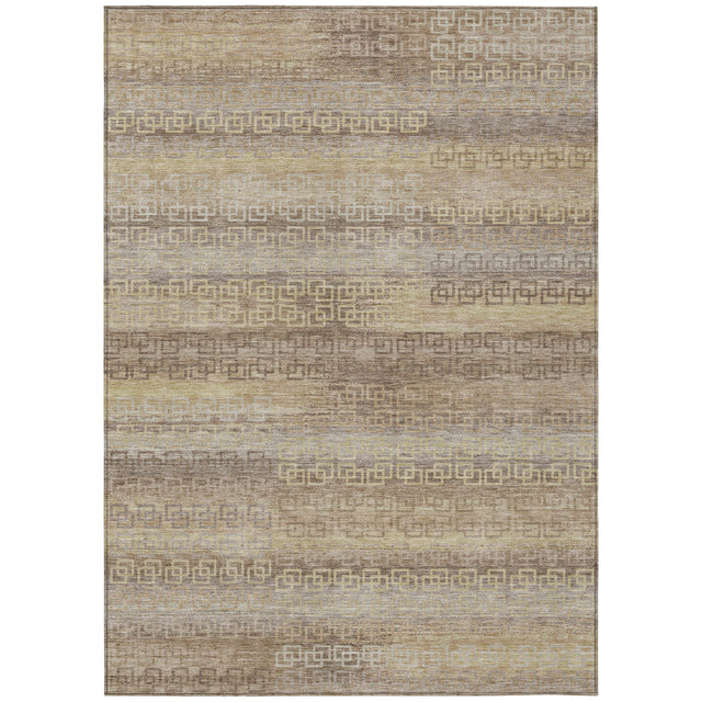Addison Chantille ACN2029 Stripes Machine Made Transitional Beige Rug