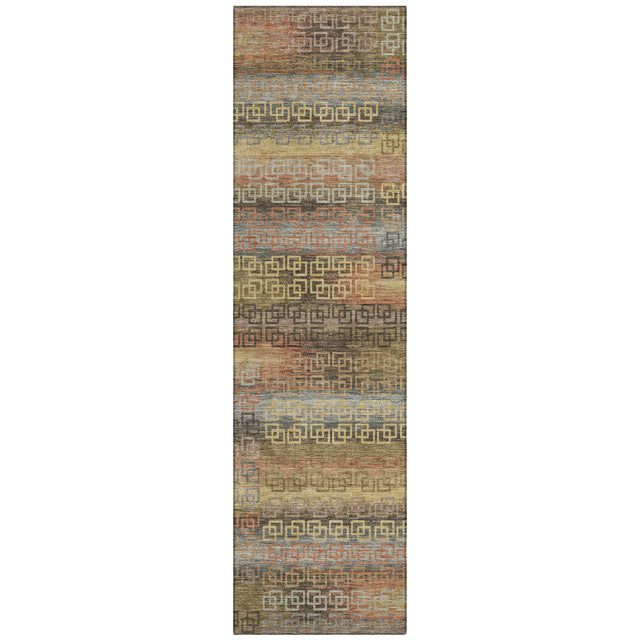 Addison Chantille ACN2029 Stripes Machine Made Transitional Brown Rug
