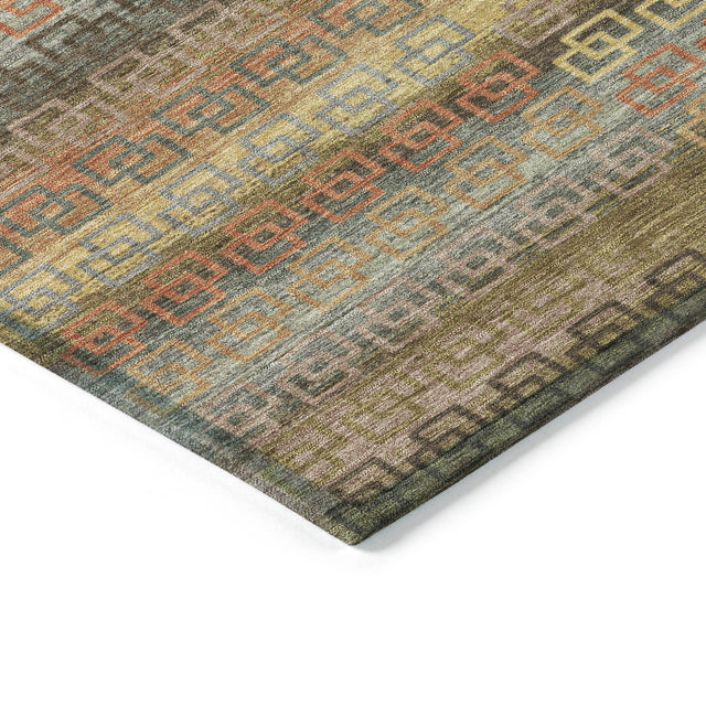 Addison Chantille ACN2029 Stripes Machine Made Transitional Brown Rug