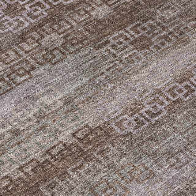 Addison Chantille ACN2029 Stripes Machine Made Transitional Chocolate Rug