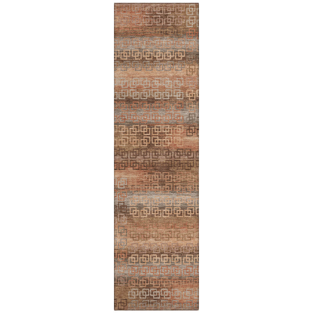 Addison Chantille ACN2029 Stripes Machine Made Transitional Copper Rug