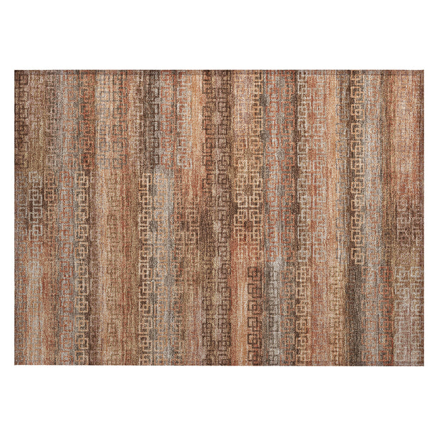 Addison Chantille ACN2029 Stripes Machine Made Transitional Copper Rug