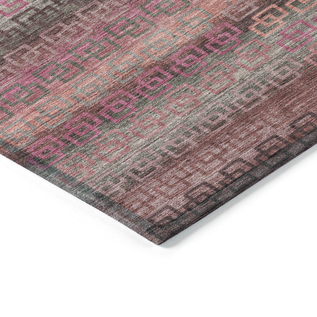 Addison Chantille ACN2029 Stripes Machine Made Transitional Pink Rug