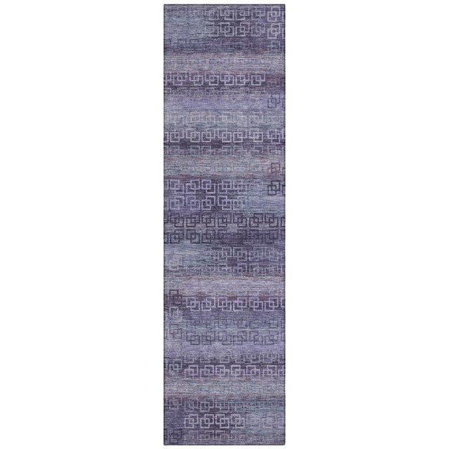 Addison Chantille ACN2029 Stripes Machine Made Transitional Plum Rug