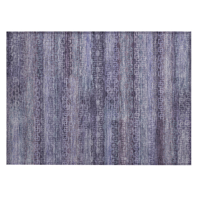 Addison Chantille ACN2029 Stripes Machine Made Transitional Plum Rug