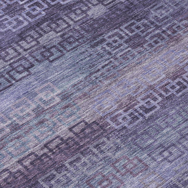 Addison Chantille ACN2029 Stripes Machine Made Transitional Plum Rug
