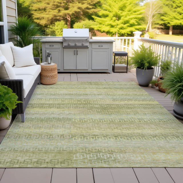 Addison Chantille ACN2029 Stripes Machine Made Transitional Sage Rug
