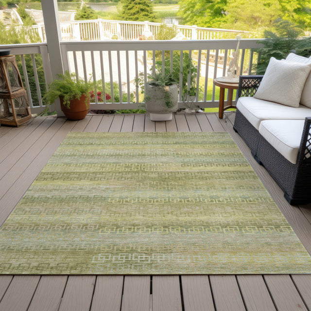 Addison Chantille ACN2029 Stripes Machine Made Transitional Sage Rug