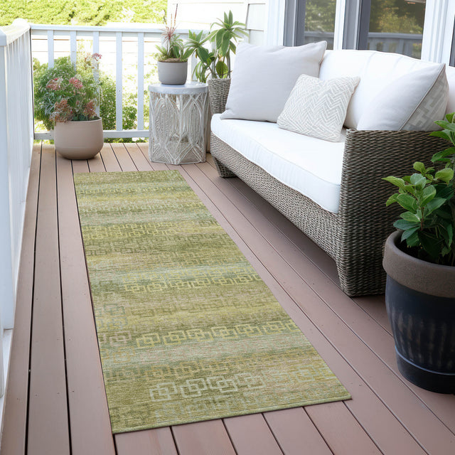 Addison Chantille ACN2029 Stripes Machine Made Transitional Sage Rug