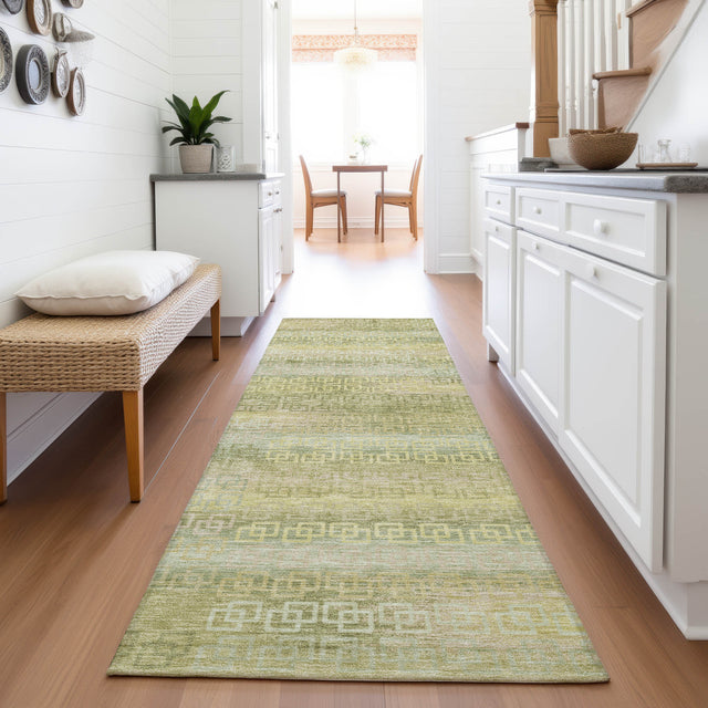 Addison Chantille ACN2029 Stripes Machine Made Transitional Sage Rug