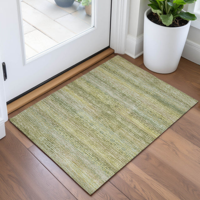 Addison Chantille ACN2029 Stripes Machine Made Transitional Sage Rug