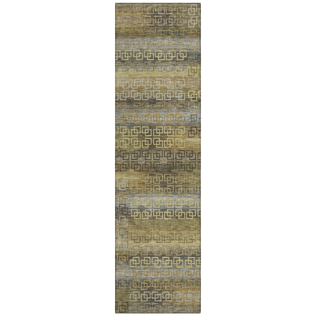 Addison Chantille ACN2029 Stripes Machine Made Transitional Wheat Rug