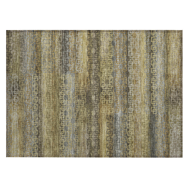 Addison Chantille ACN2029 Stripes Machine Made Transitional Wheat Rug