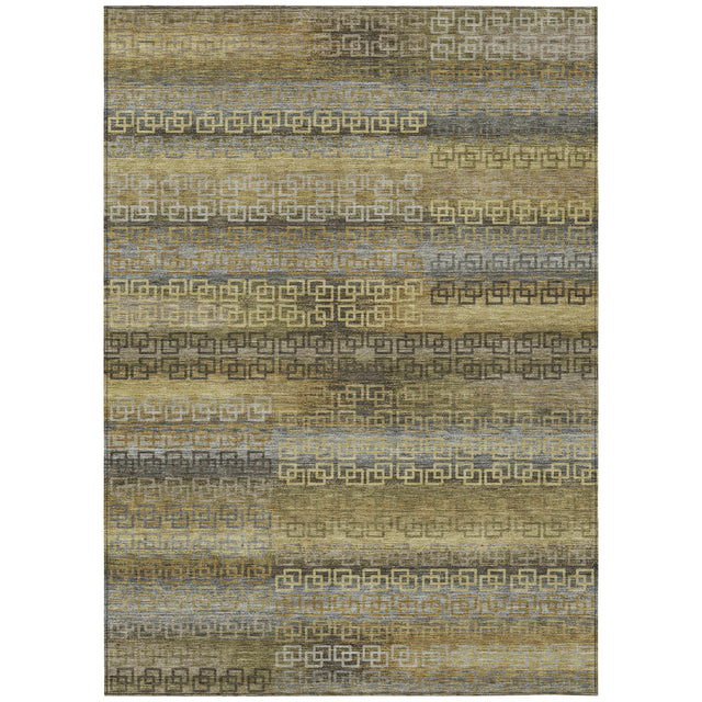 Addison Chantille ACN2029 Stripes Machine Made Transitional Wheat Rug