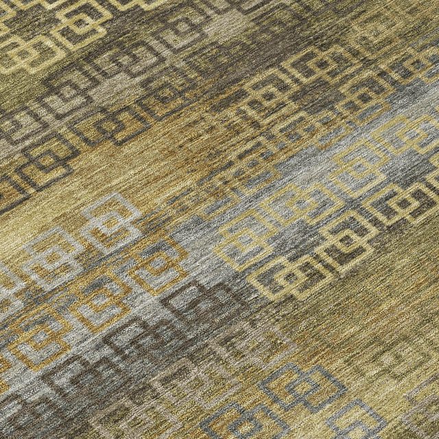 Addison Chantille ACN2029 Stripes Machine Made Transitional Wheat Rug