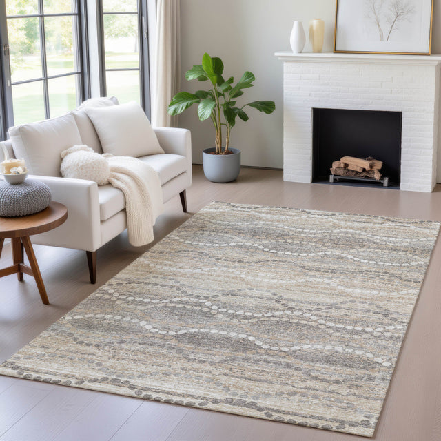 Addison Chantille ACN2030 Gradient Machine Made Transitional Beige Rug