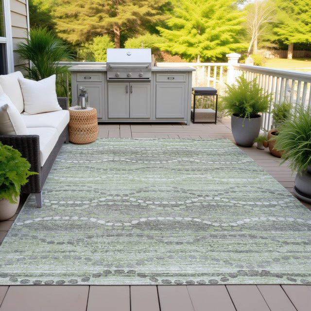 Addison Chantille ACN2030 Gradient Machine Made Transitional Green Rug