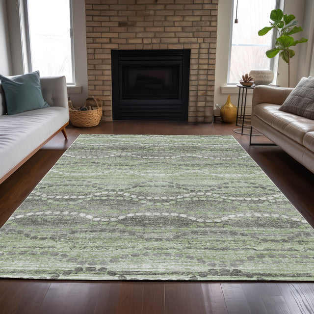 Addison Chantille ACN2030 Gradient Machine Made Transitional Green Rug