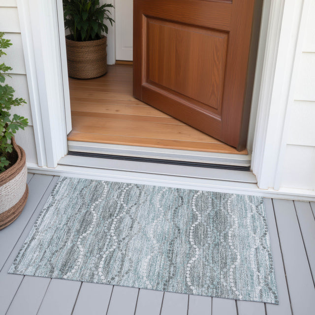 Addison Chantille ACN2030 Gradient Machine Made Transitional Teal Rug