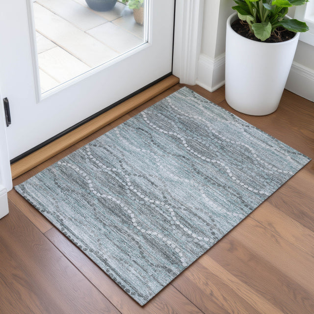Addison Chantille ACN2030 Gradient Machine Made Transitional Teal Rug