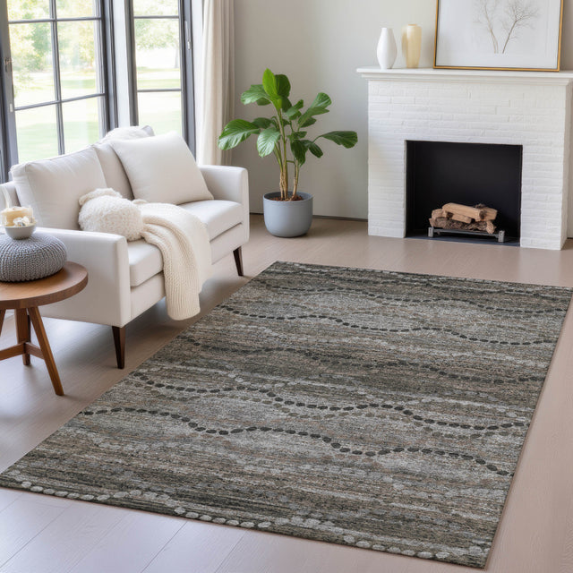 Addison Chantille ACN2031 Gradient Machine Made Transitional Chocolate Rug