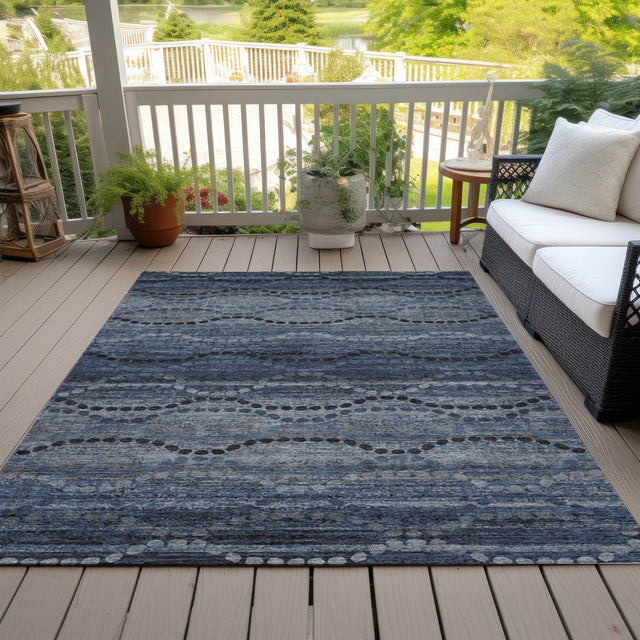 Addison Chantille ACN2031 Gradient Machine Made Transitional Navy Rug