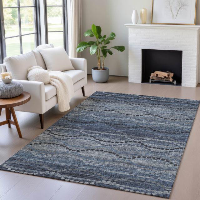 Addison Chantille ACN2031 Gradient Machine Made Transitional Navy Rug