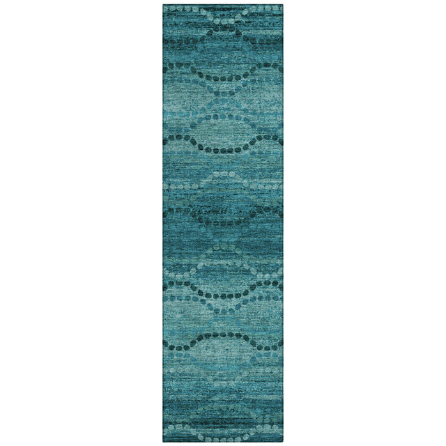 Addison Chantille ACN2031 Gradient Machine Made Transitional Turquoise Rug