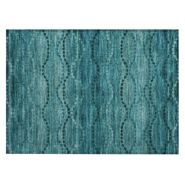 Addison Chantille ACN2031 Gradient Machine Made Transitional Turquoise Rug