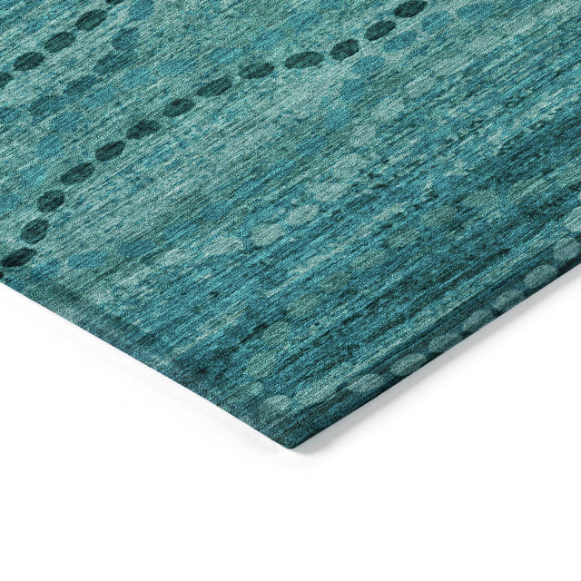 Addison Chantille ACN2031 Gradient Machine Made Transitional Turquoise Rug