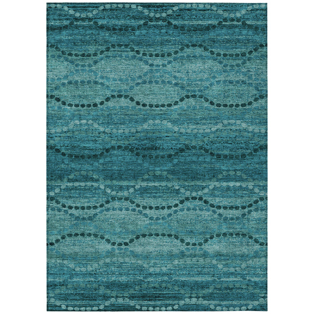 Addison Chantille ACN2031 Gradient Machine Made Transitional Turquoise Rug