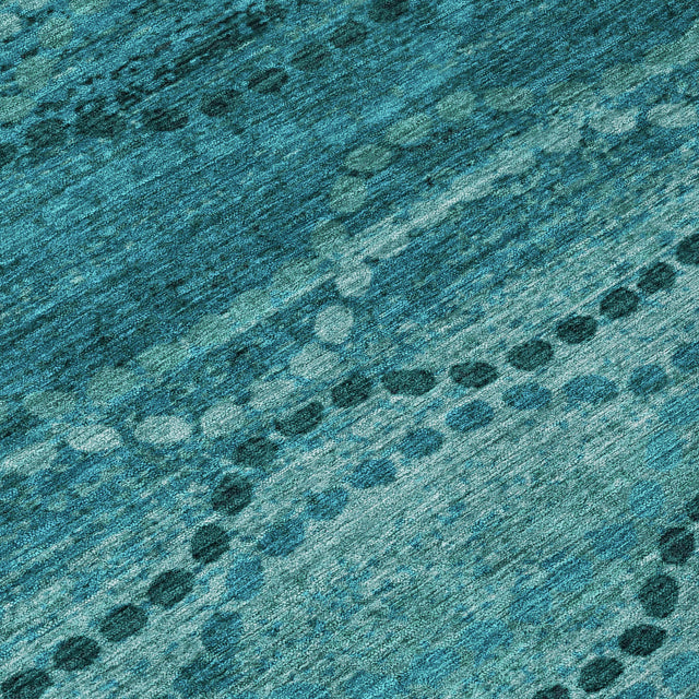 Addison Chantille ACN2031 Gradient Machine Made Transitional Turquoise Rug