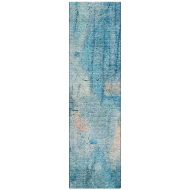 Addison Chantille ACN2032 Abstract Machine Made Transitional Blue Rug