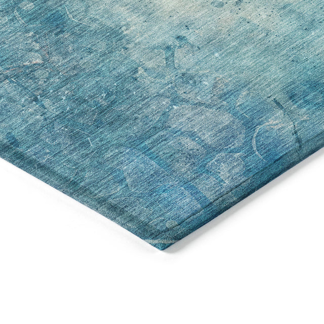 Addison Chantille ACN2032 Abstract Machine Made Transitional Blue Rug