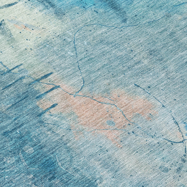 Addison Chantille ACN2032 Abstract Machine Made Transitional Blue Rug